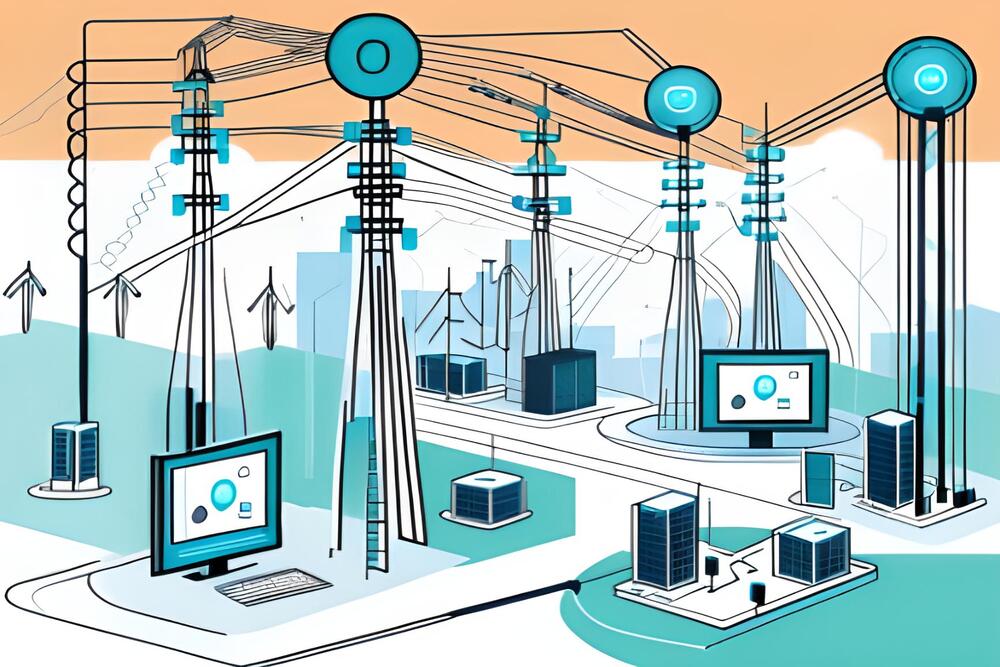 infraestructura tecnologica con antenas y dispositivos